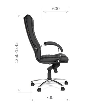 Офисное кресло CHAIRMAN 480 Экокожа премиум черная в Саратове - изображение 2